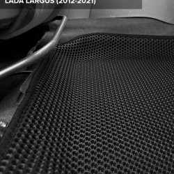 3D коврики EVA с бортами Lada Largus I, 5 мест, дорест (2012-2021)